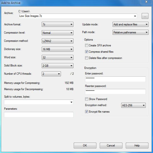 7-Zip archive Password Protected