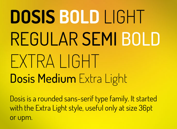 Dosis Font from Google Fonts