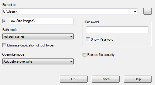 7zip password protect not working