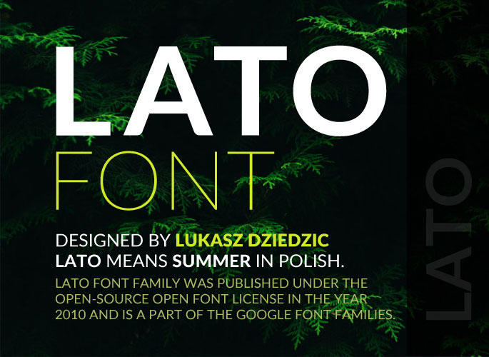 Lato Font from Google Fonts