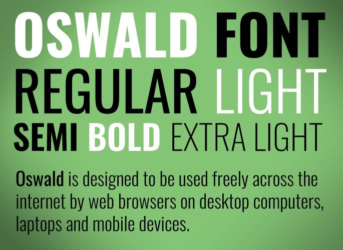 Oswald Font from Google Fonts