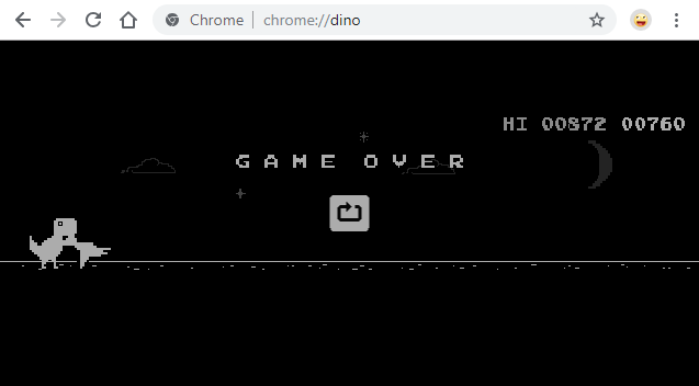 Stream Play Night Themed Version of Google Dinosaur Game