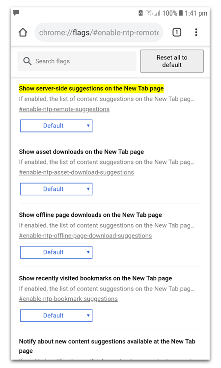 Suggested Articles Chrome