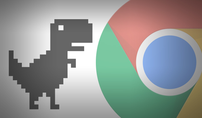Google Chrome's offline dinosaur game has a 10th birthday Easter