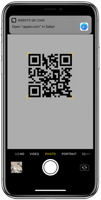 iPhone iPad QR code scanner 