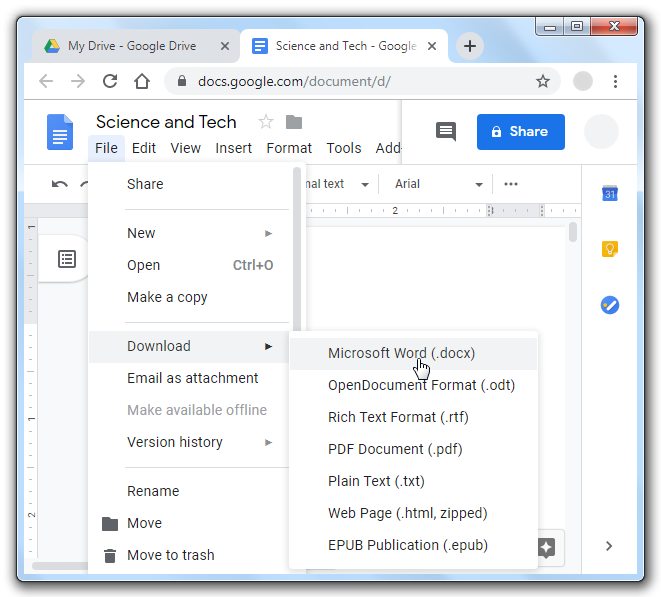 convert pdf to editable word from google