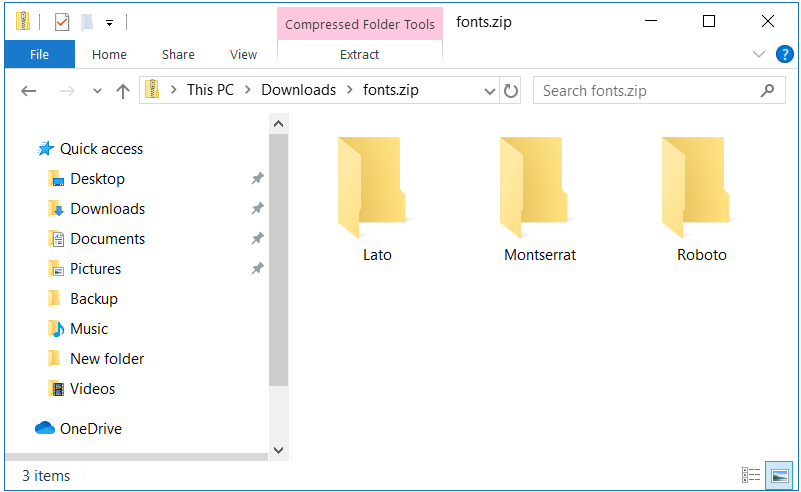 all fonts zip download