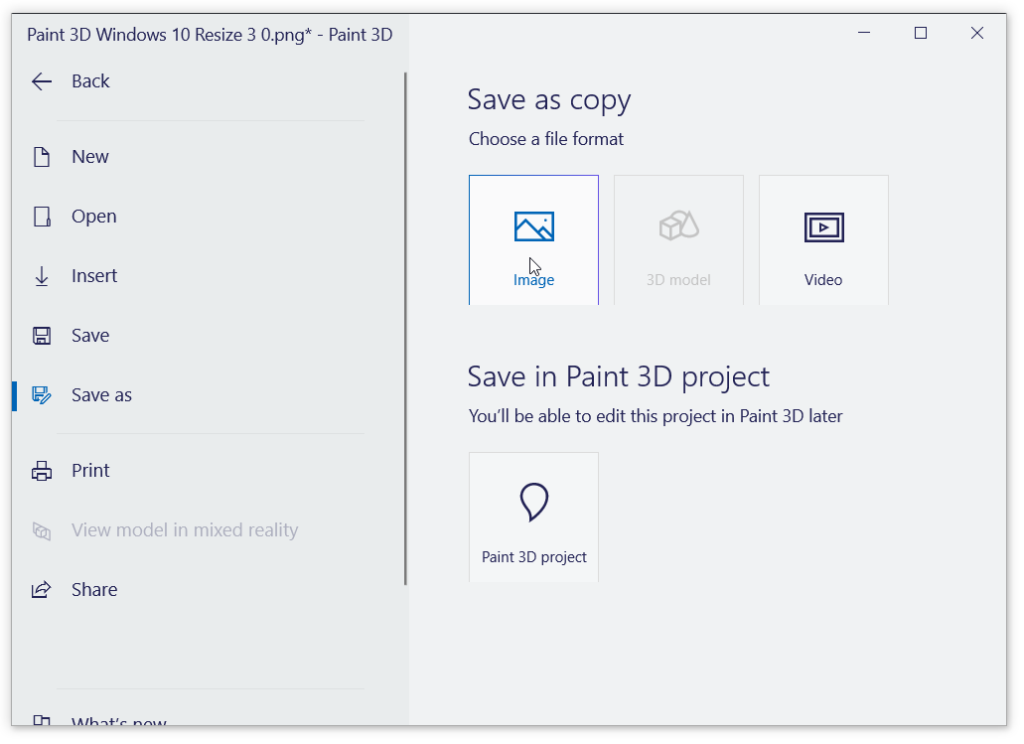 paint 3d save location