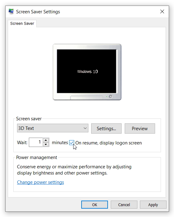 windows 10 screensaver start delayed