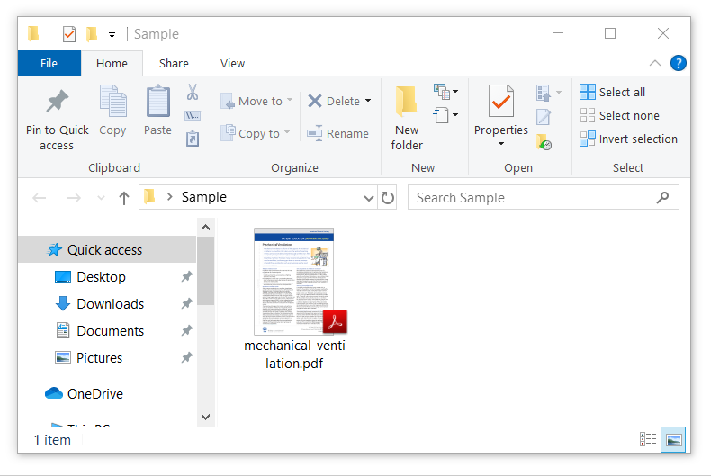 pdf preview windows 10