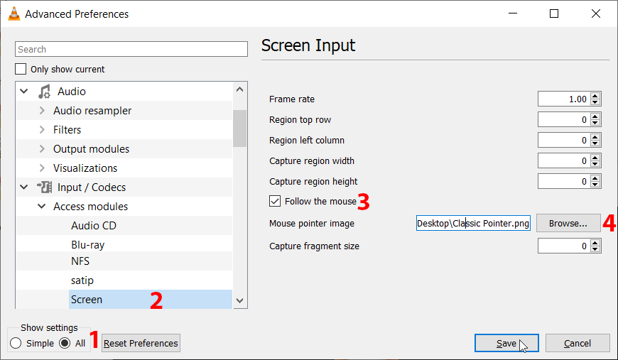 Screen Recorder in VLC player