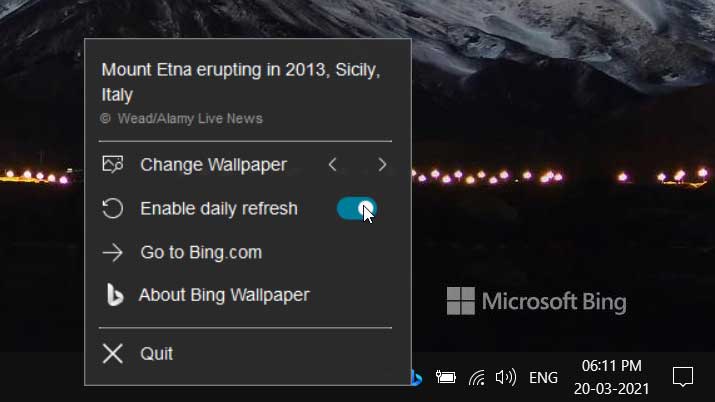 51++ Bing Wallpaper Enable Daily Refresh Not Working Free Download