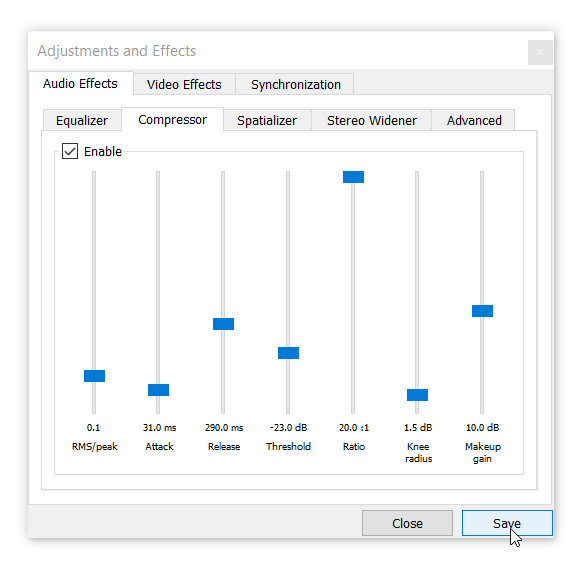 sound goes quiet then loud windows 10