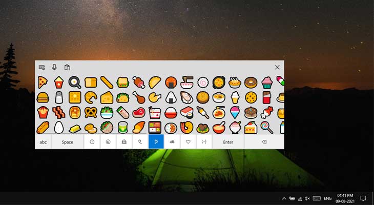 How to use the In-built Emoji Picker in Windows 10