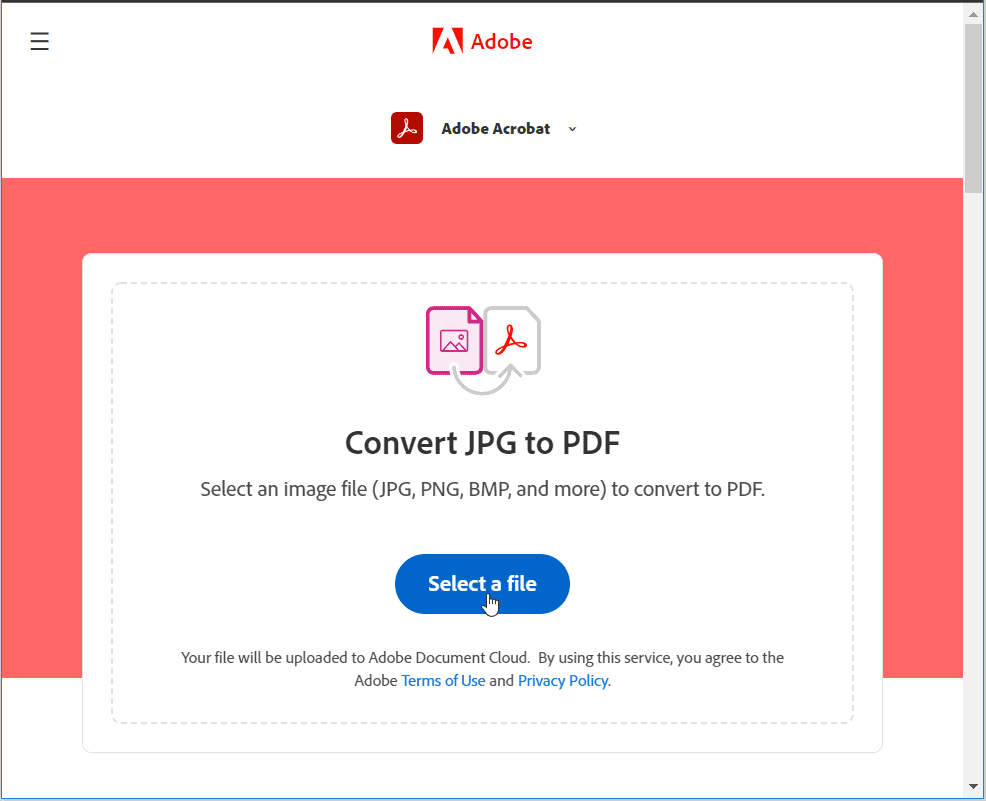 convert jpg to pdf adobe