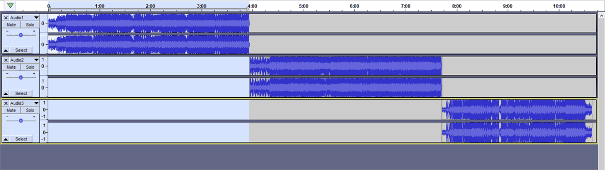 audacity audio editor merging multiple tracks