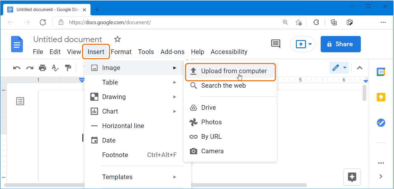 how to insert a jpeg into a pdf