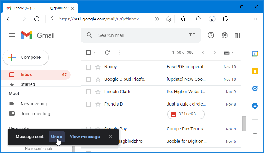 how to send mail from outlook to gmail