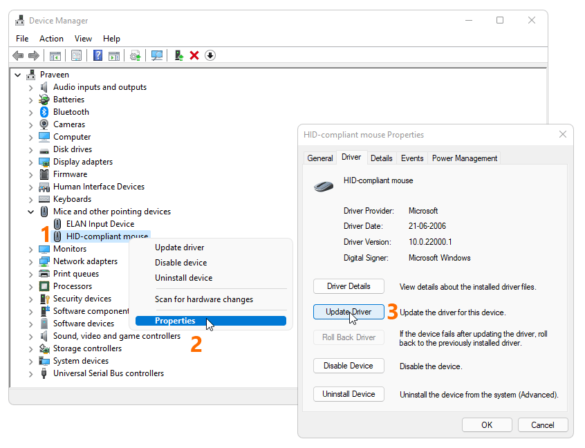 driver hid compliant mouse windows 10