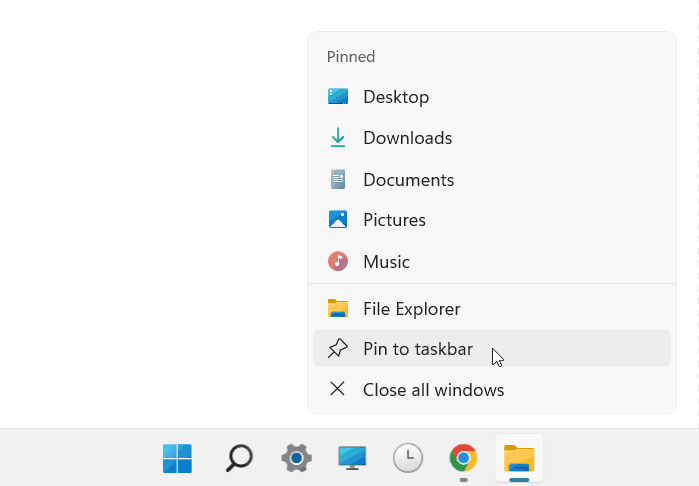 How To Pin File Explorer To Windows 11 Taskbar Gear Up Windows 11 10 ...